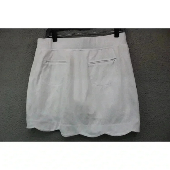 T by Talbots White Skort-Size Medium-Tulip Hem-Zipped Pockets - Picture 6 of 10